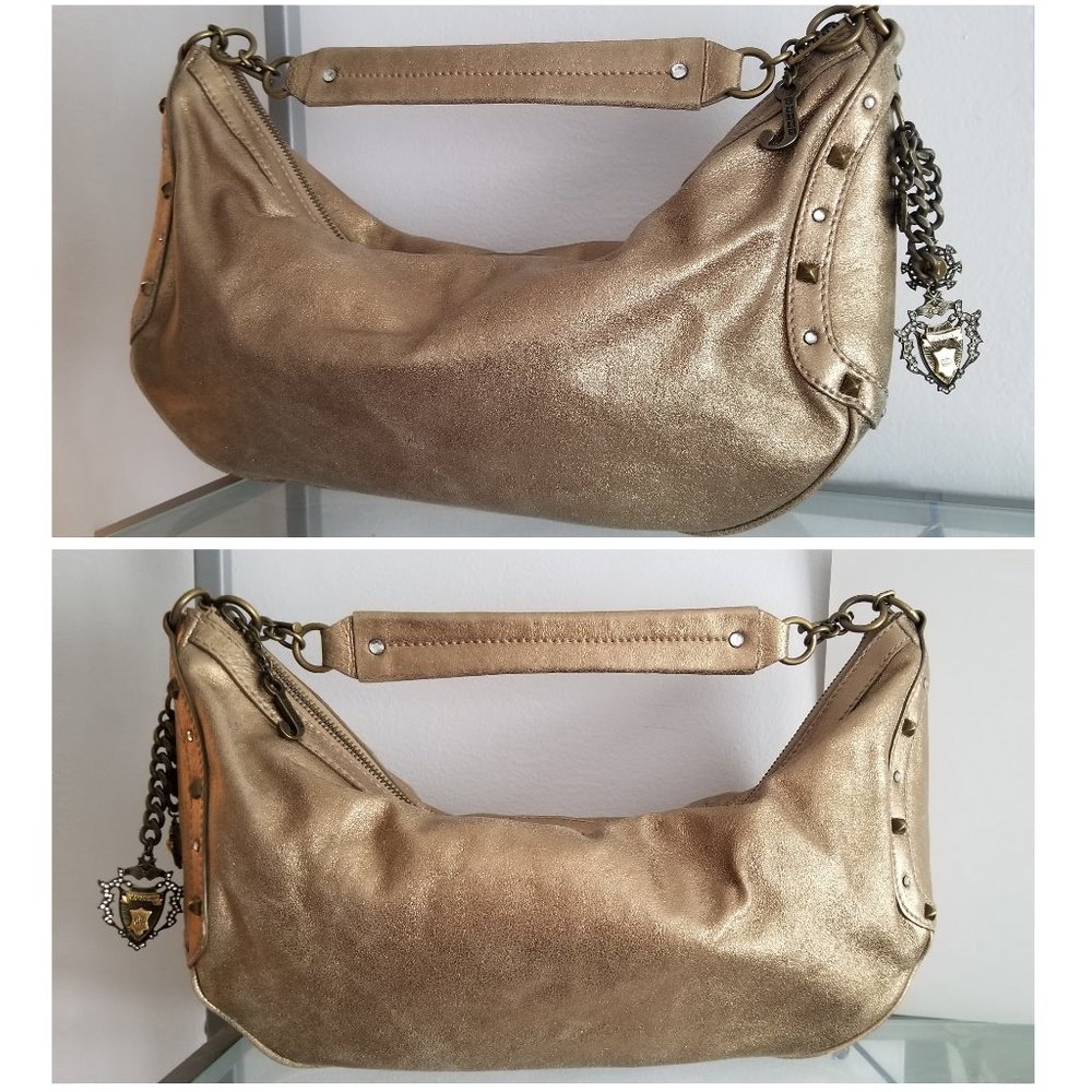 Juicy Couture Gold 100% Cowhide Leather Purse